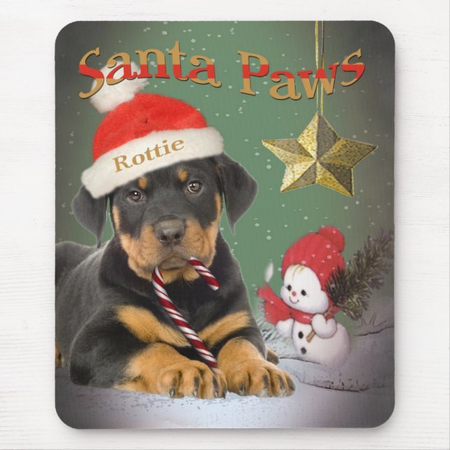Rottweiler Welpen-Sankt-Tatzen Mousepad (Vorne)