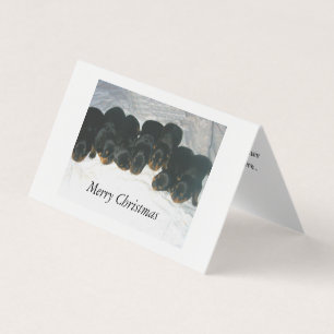 Rottweiler Welpen Weihnachtskarte