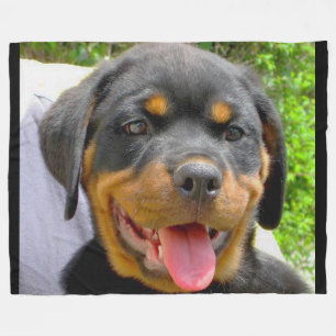 Rottweiler-Welpenflocken Fleecedecke