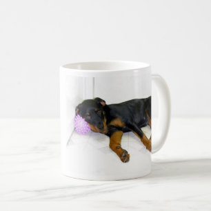 Rottweiler-Welpenspiel jetzt oder bezahlen später  Kaffeetasse