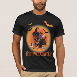 Rottweiler Wittling Halloween Dark T - Shirt
