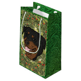 Rottweiler Wreath Kleine Geschenktüte