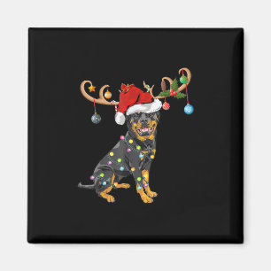 Rottweiler Xmas Geschenk Santas Reindeer Rottweile Magnet