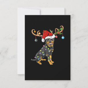 Rottweiler Xmas Geschenk Santas Reindeer Rottweile RSVP Karte