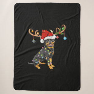 Rottweiler Xmas Geschenk Santas Reindeer Rottweile Sherpadecke