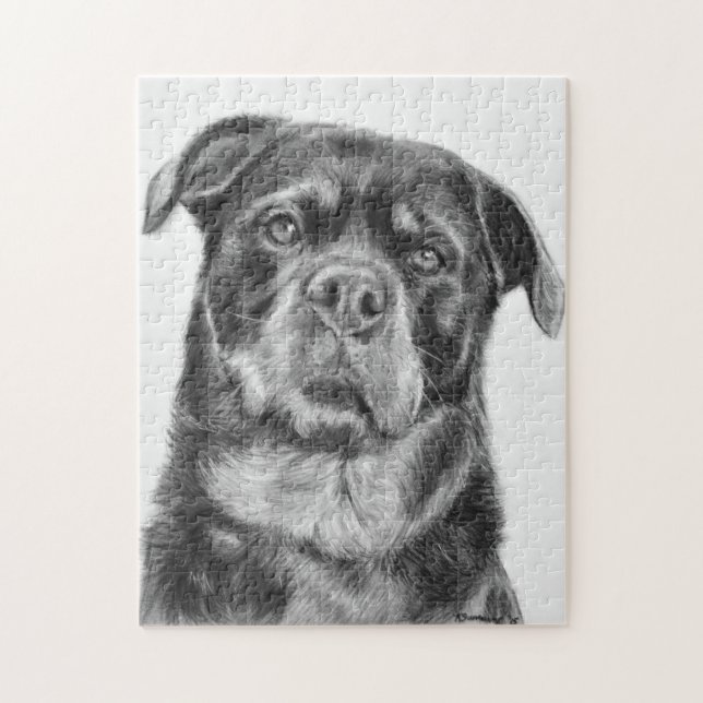 Rottweiler Zeichnen Puzzle (Vertikal)