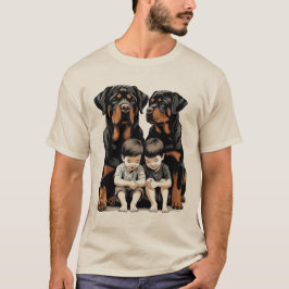 Rottweilers As Loyal Guardians Of Kids T-Shirt