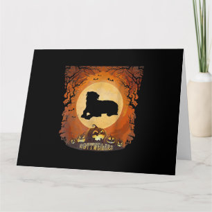 Rottweilers Full Moon Animal Silhouette Halloween Karte
