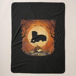 Rottweilers Full Moon Animal Silhouette Halloween Sherpadecke