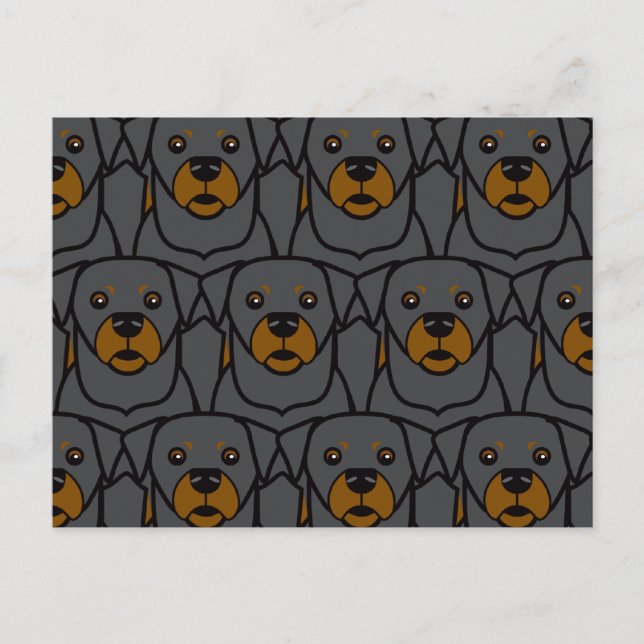 Rottweilers Postkarte (Vorderseite)