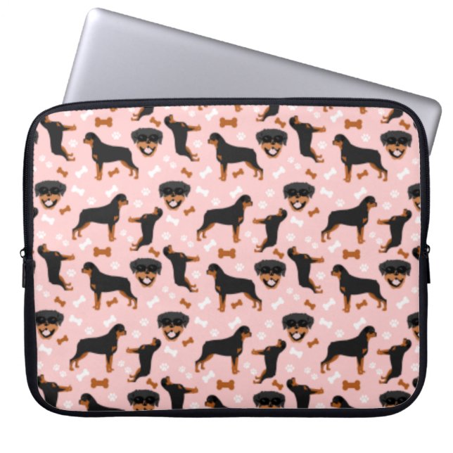 Rottweilers Rottie Dog Muster Laptopschutzhülle (Vorderseite)