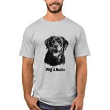 Rottweilers Schwarz-Weiß-Silhoutte