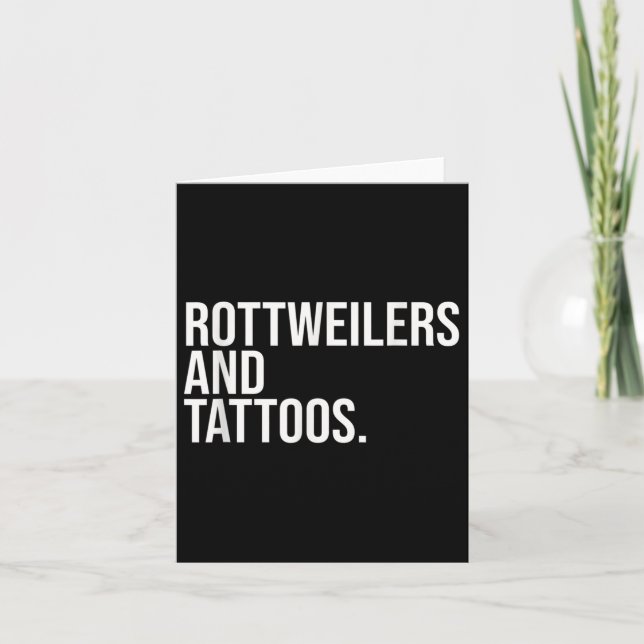 Rottweilers und Tattoos Rottweiler Eigentümer Cool Karte (Vorderseite)