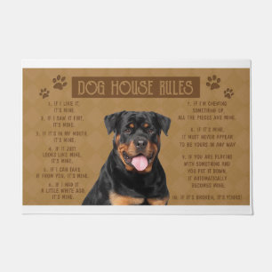 Rottweler Dog House Regeln, wenn es kaputt ist, da Fußmatte