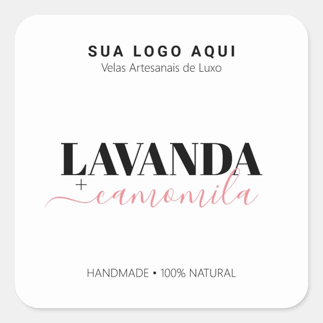 Rótulo Para Velas, Etiqueta Velas, Etiqueta  Quadratischer Aufkleber (Vorderseite)