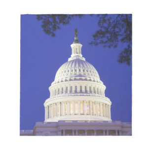 Rotunda von der US-Hauptstadt nachts, Washington Notizblock