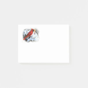 Rotvogel im Schnee Post-it Klebezettel