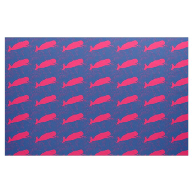 Rotwale auf blau stoff (Fat Quarter (45,7 x 55,9 cm))