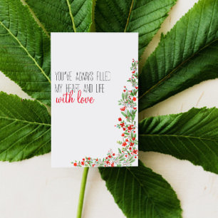 Rotwasserfarbe Blume Muttertag Feiertagskarte