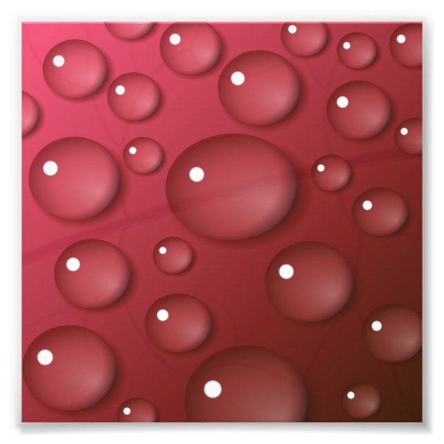 Rotwassertropfmuster Fotodruck (Vorne)