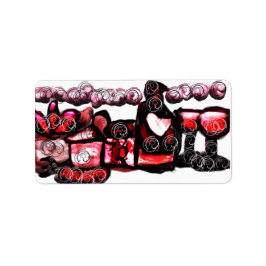 Rotwein Adressaufkleber