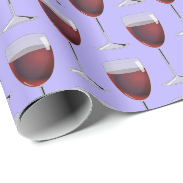 Rotwein auf lila geschenkpapier (Rolleneckpunkt)