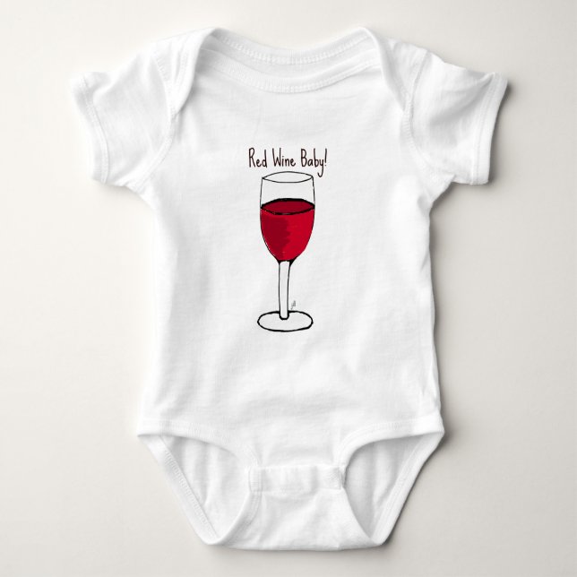 ROTWEIN-BABY! Druck durch Jill Baby Strampler (Vorderseite)