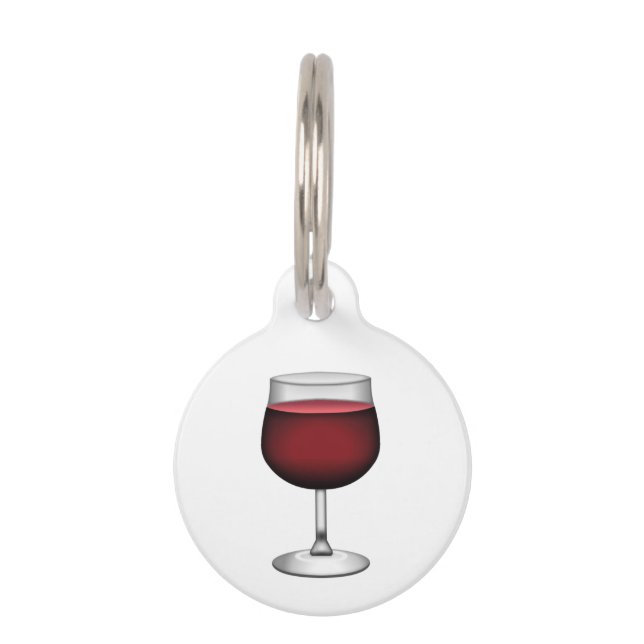 Rotwein - Emoji Tiernamensmarke (Rückseite)