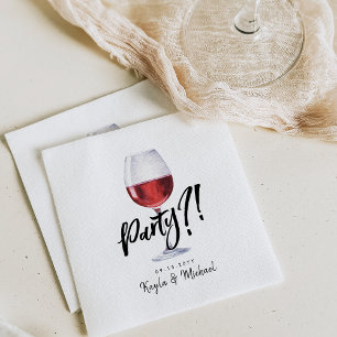 Rotwein Feier zum besonderen Anlass Serviette