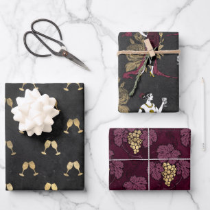 Rotwein Französischer Rotwein Geschenkpapier Set