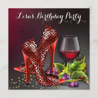 Rotwein Geburtstagsparty