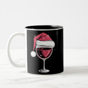 Rotwein Glas Weihnachten Lustiges Weihnachten Xmas Zweifarbige Tasse