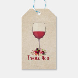 Rotwein, Hochzeit, Geburtstag, vielen Dank für das Geschenkanhänger