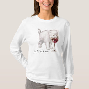 Rotwein-Katzen-Snob-T-Shirt T-Shirt