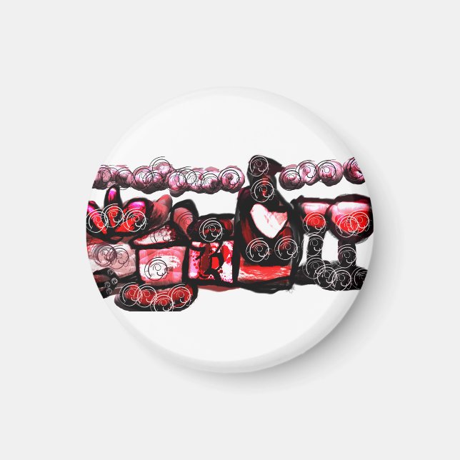 Rotwein Magnet (Vorne)