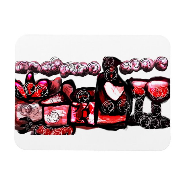 Rotwein Magnet (Horizontal)