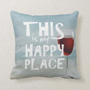 Rotwein mit Meeresgrund Kissen