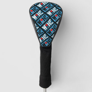 Rotwein-Muster Golf Headcover
