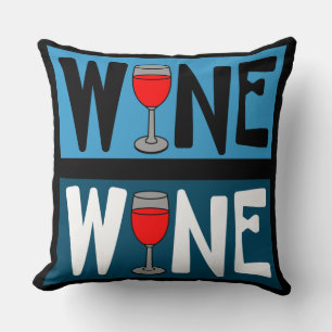 Rotwein-Muster Kissen