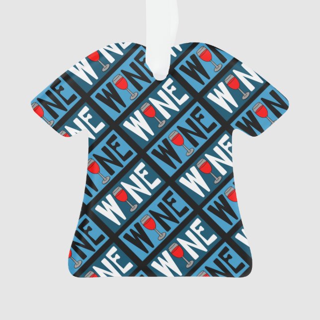 Rotwein-Muster Ornament (Vorderseite)