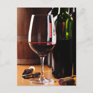 Rotwein Postkarte