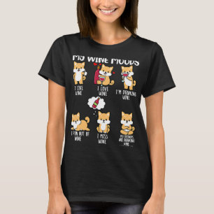 Rotwein Shiba Inu Dog Wein T-Shirt