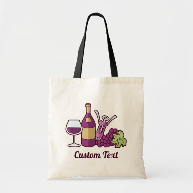Rotwein Tote Tasche (Vorne)