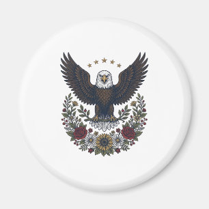 Rotwein- und Blau-patriotischer Weinliebhaber Magnet