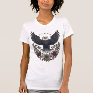 Rotwein- und Blau-patriotischer Weinliebhaber T-Shirt