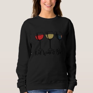 Rotwein und blauer Amerikanische Unabhängigkeitsta Sweatshirt