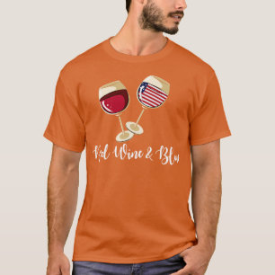 Rotwein und Blauer amerikanische Unabhängigkeitsta T-Shirt