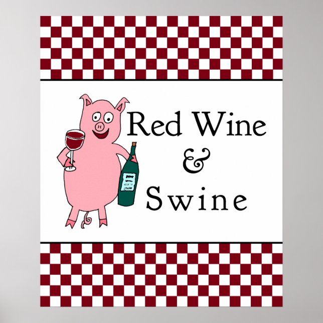 Rotwein und Rotwein Poster (Vorne)