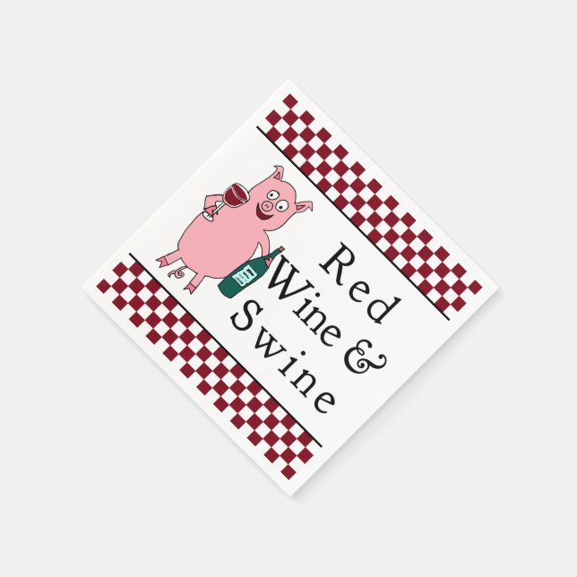 Rotwein und Rotwein Serviette (Ecke)