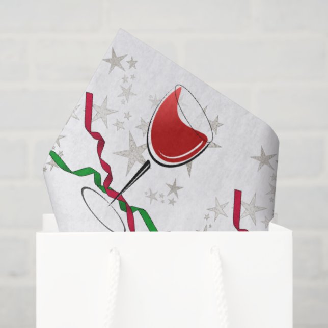 Rotwein-Weihnachten Seidenpapier (Geschenktüte)